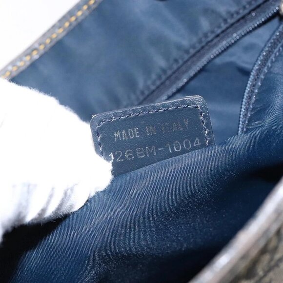 Christian Dior Trotter Canvas Tote Bag Navy Silver Auth 140546 - Picture 13 of 16